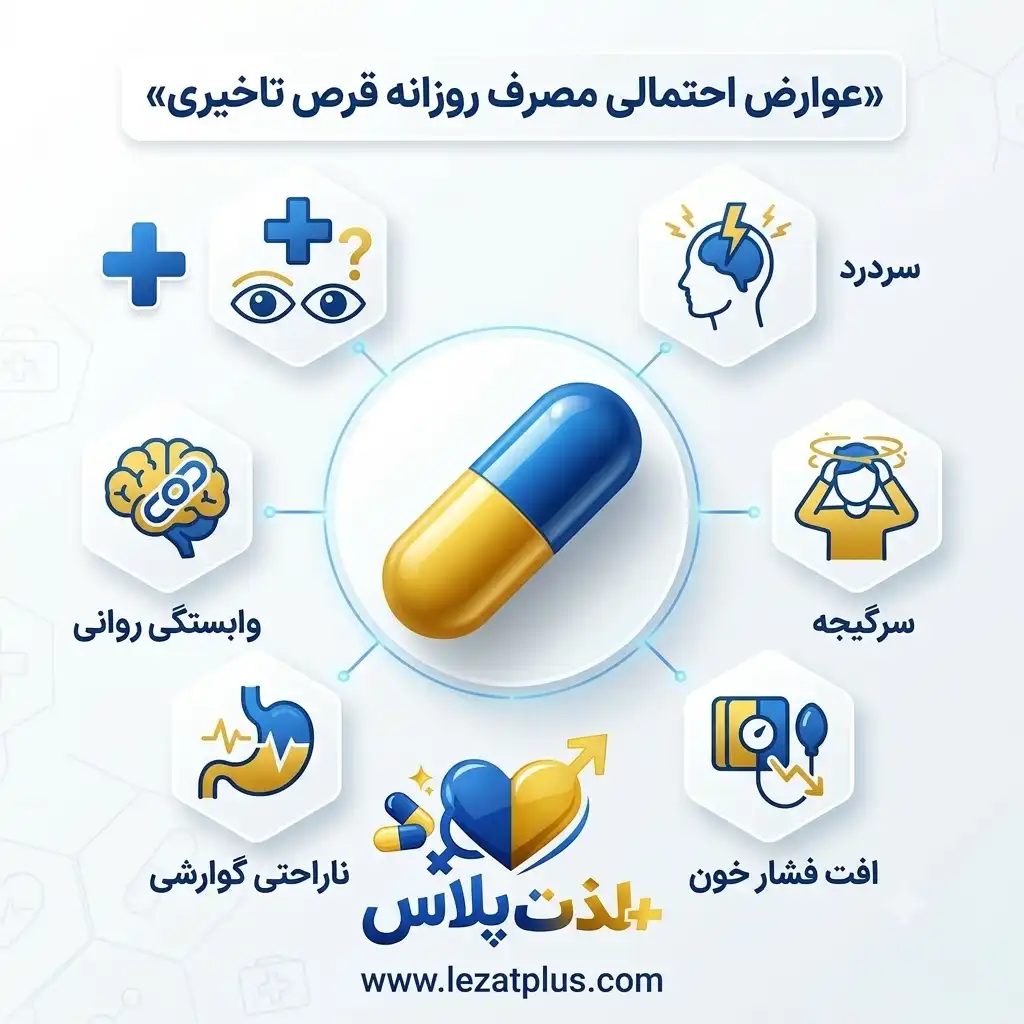 عوارض احتمالی مصرف روزانه قرص تاخیری